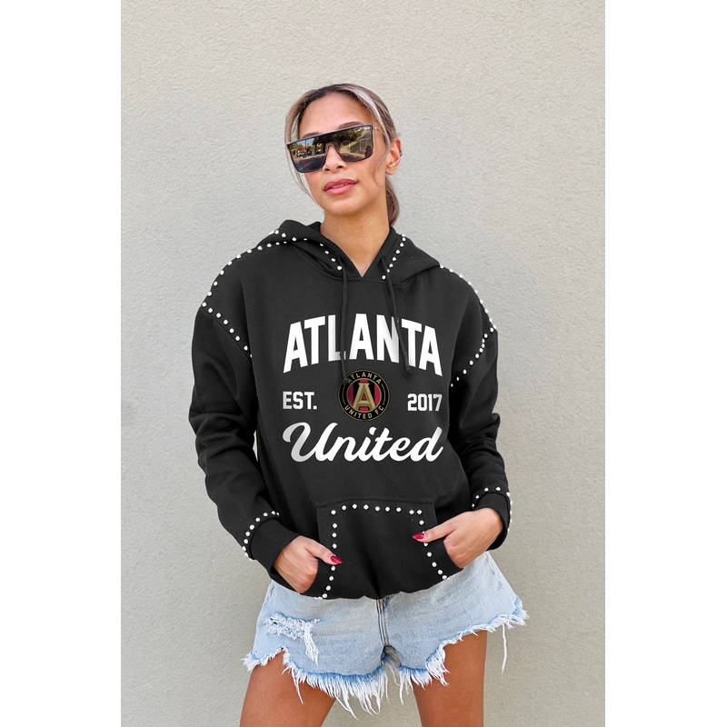 ATLANTA UNITED FC Here For It Studded-Detail Fleece Hoodie