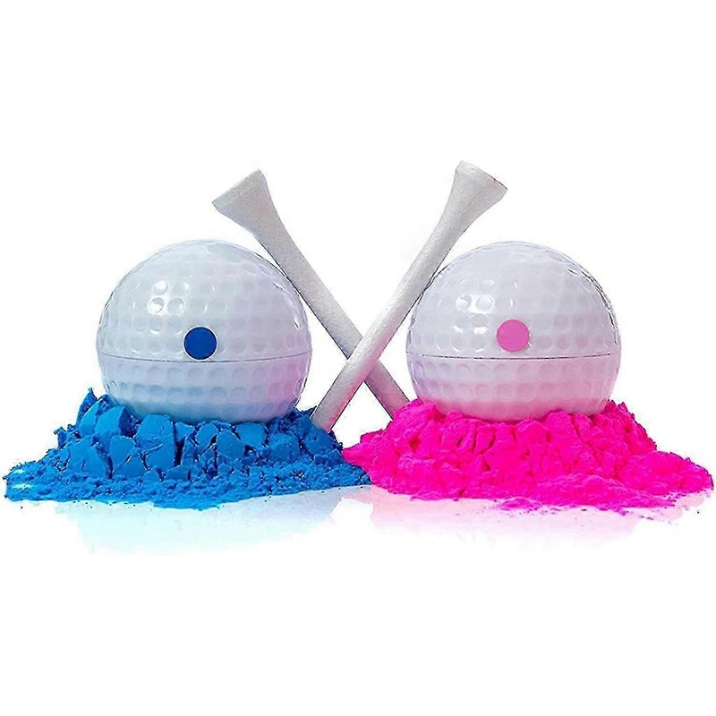 Color explosion golf ball set for gender reveal events