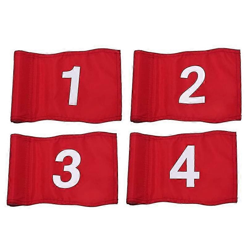 Numbered Golf Flag with Tube Inserted, All 8Inch L x 6Inch, Putting Green Flags for Yard, 420D Nylo