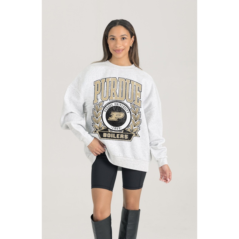 PURDUE BOILERMAKERS Heritage Fleece Crewneck Pullover
