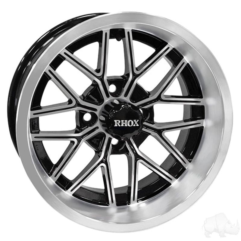 RHOX RX282, Machined Gloss Black, 14×6 ET-10