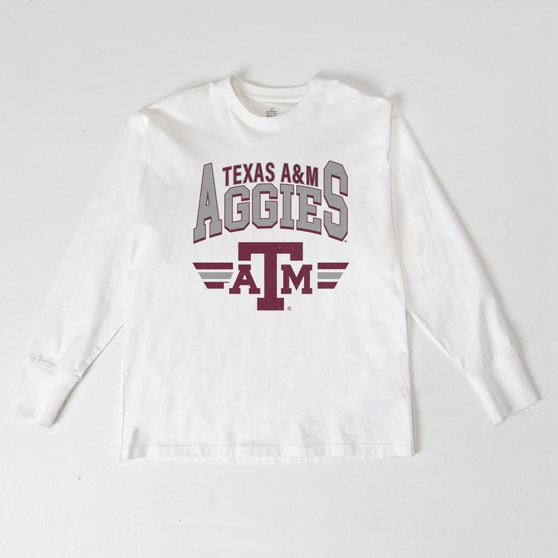TEXAS A&M AGGIES SWIFT STRIKE ESSENTIAL RELAXED FIT LONG SLEEVE TEE