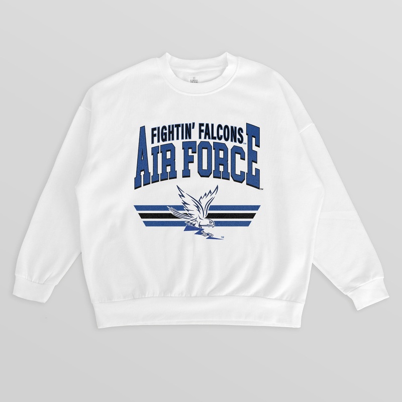 AIR FORCE FALCONS SWIFT STRIKE PREMIUM FLEECE DROP SHOULDER CREWNECK PULLOVER