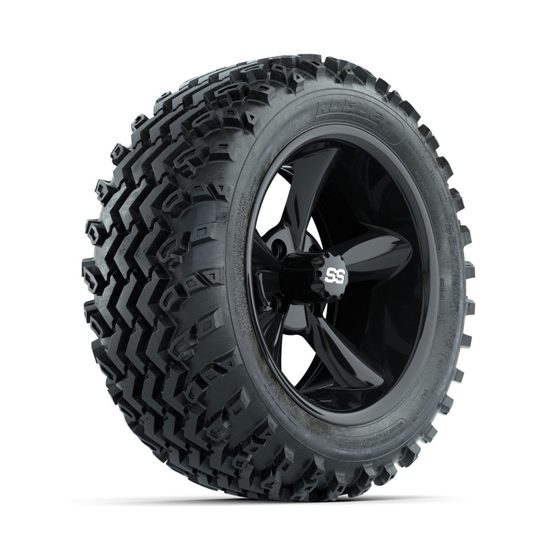 GTW Godfather Black 14 in Wheels with 23×10.00-14 Rogue All Terrain Tires  Full Set