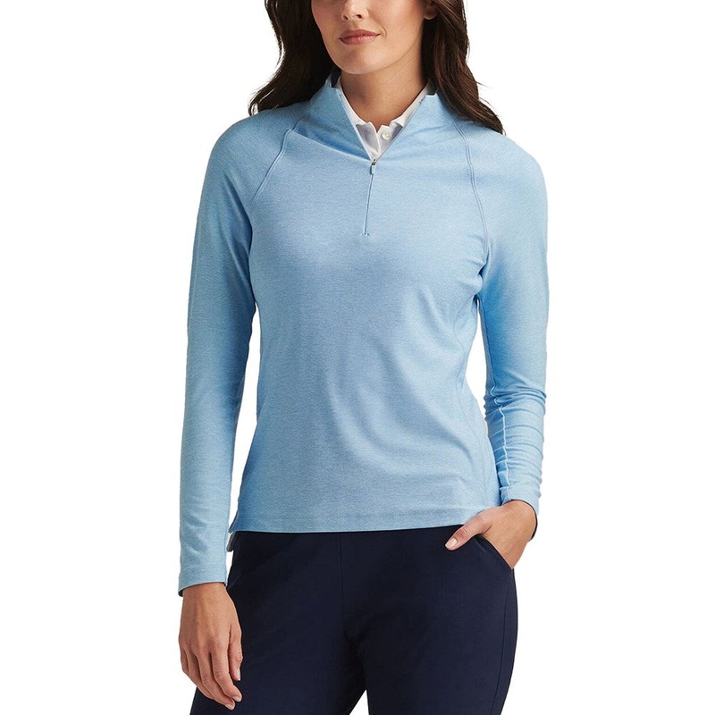 Peter Millar Women’s Melange Raglan Sleeve 1/4 Zip Midlayer – Bonnet