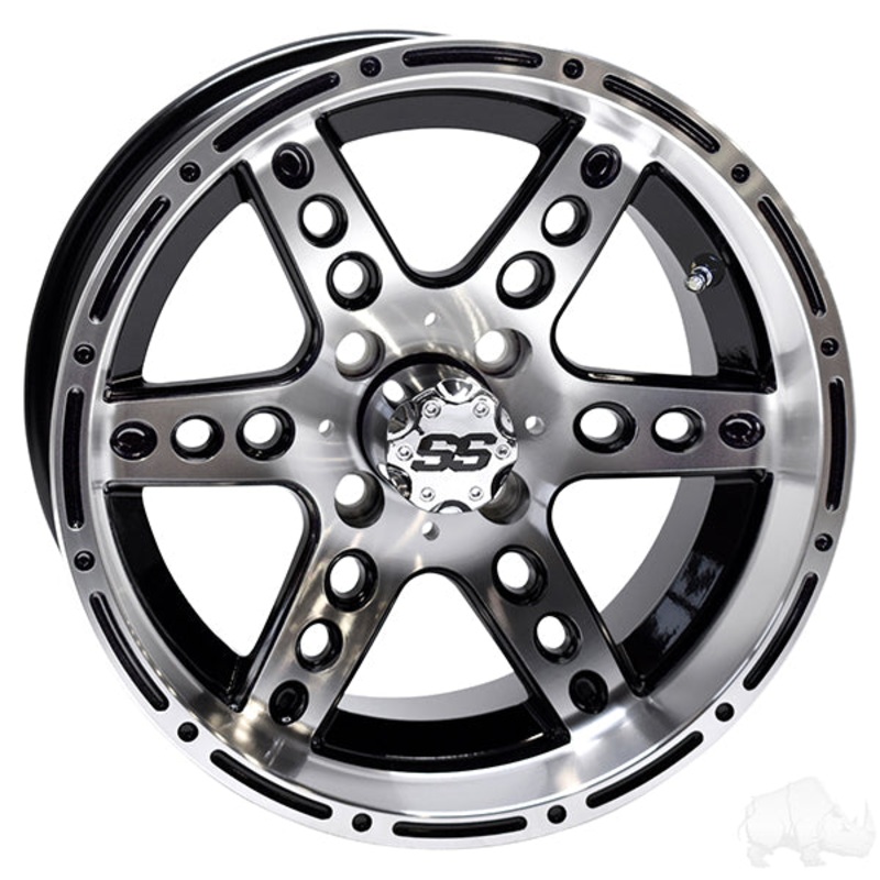 RHOX RX187, Machined Gloss Black, 14×7 ET-15