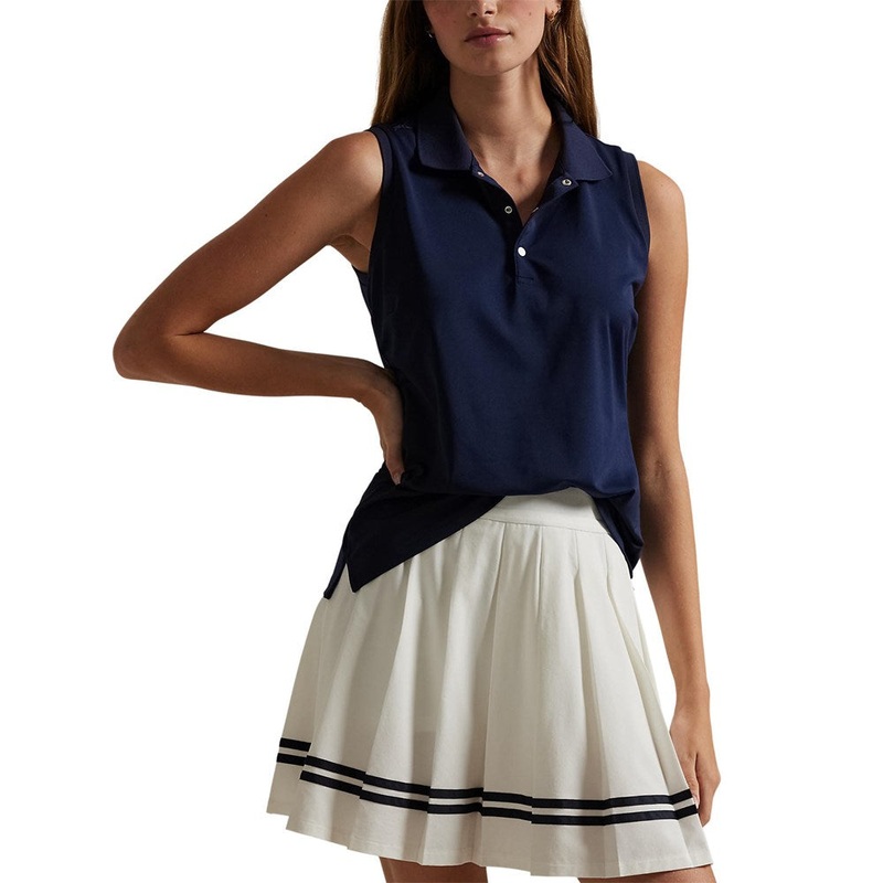 RLX Ralph Lauren Women’s Sleeveless Tour Performance Polo Shirt – Navy