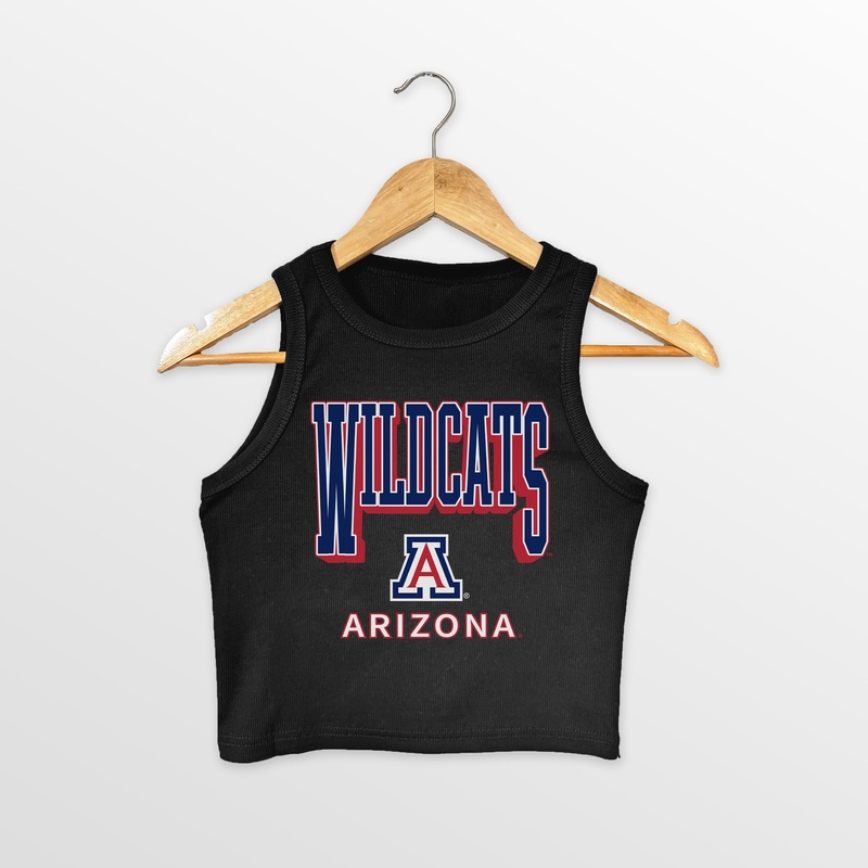 ARIZONA WILDCATS PURE VICTORY ESSENTIAL RIBBED CROP TANK