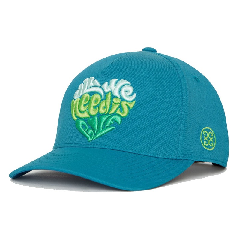 G/Fore All We Need Is Golf Twill Snapback Golf Hat – Petrol