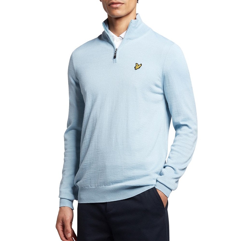 Lyle & Scott Core 1/4 Zip Merino Mix – Blue Shore