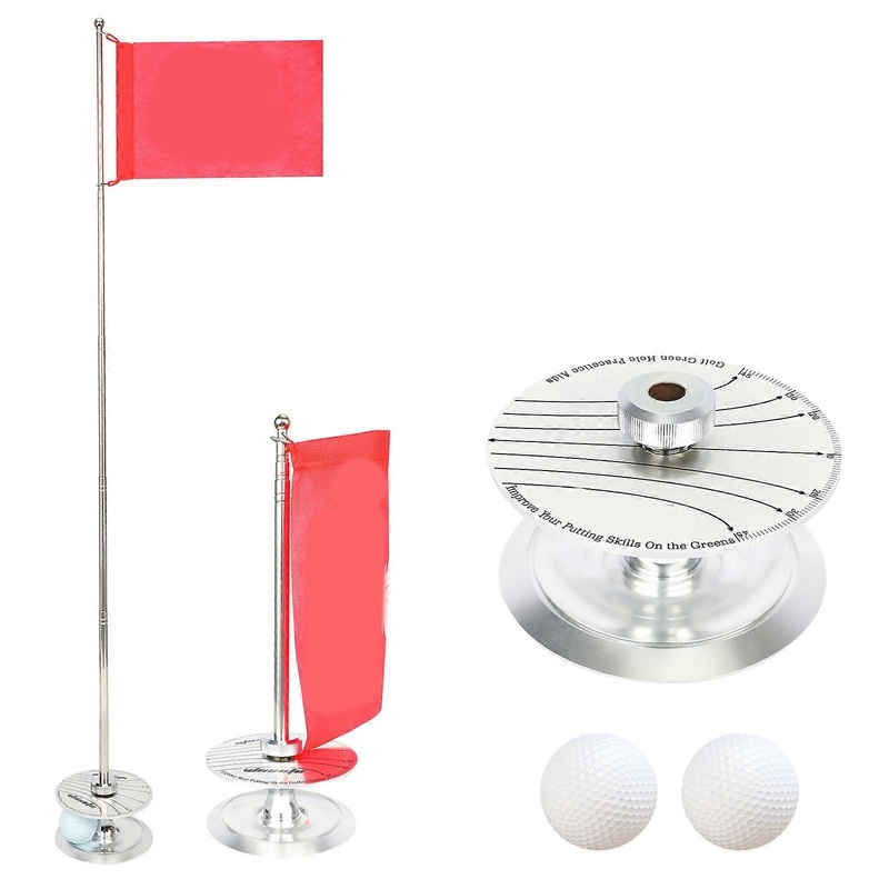 Retractable Golf Flag And Cup Golf Putter Swing Training Practice Tool for Golf Green Putting Training Easy to Use