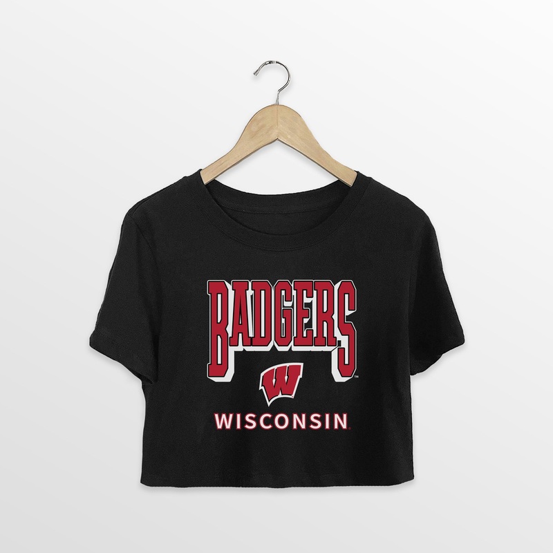 WISCONSIN BADGERS PURE VICTORY CLASSIC CROP TEE