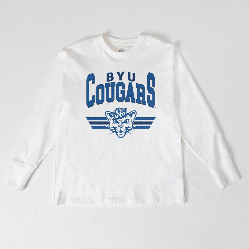 BYU COUGARS SWIFT STRIKE ESSENTIAL RELAXED FIT LONG SLEEVE TEE