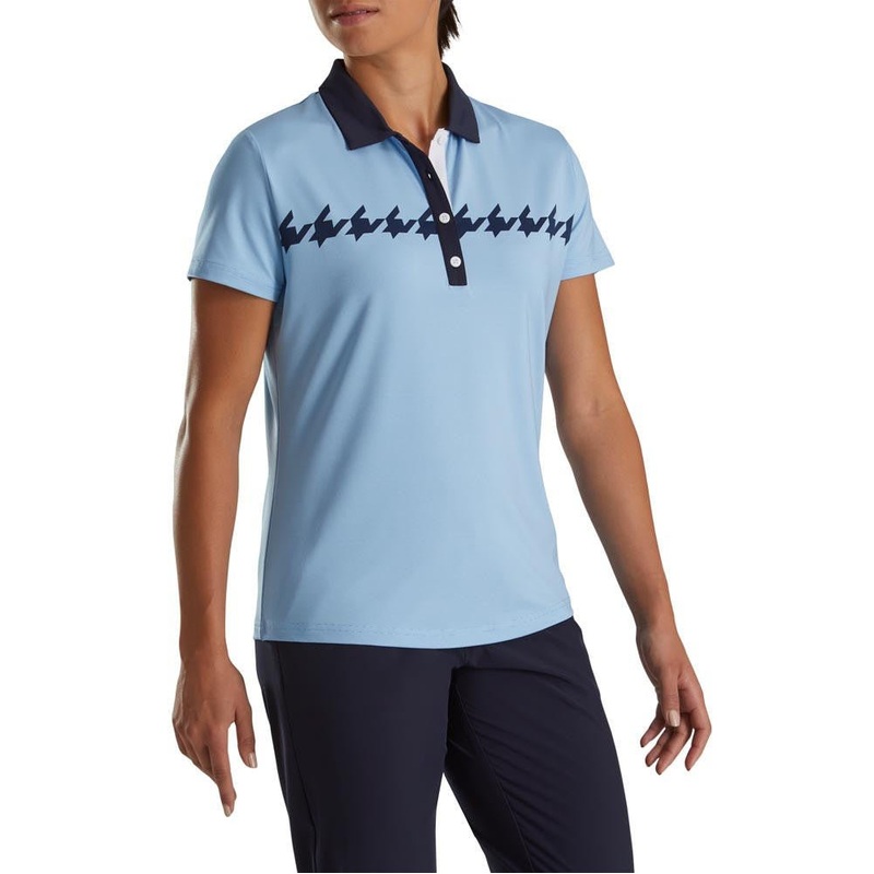 FootJoy Women’s Cap Sleeve Houndstooth Print Golf Polo