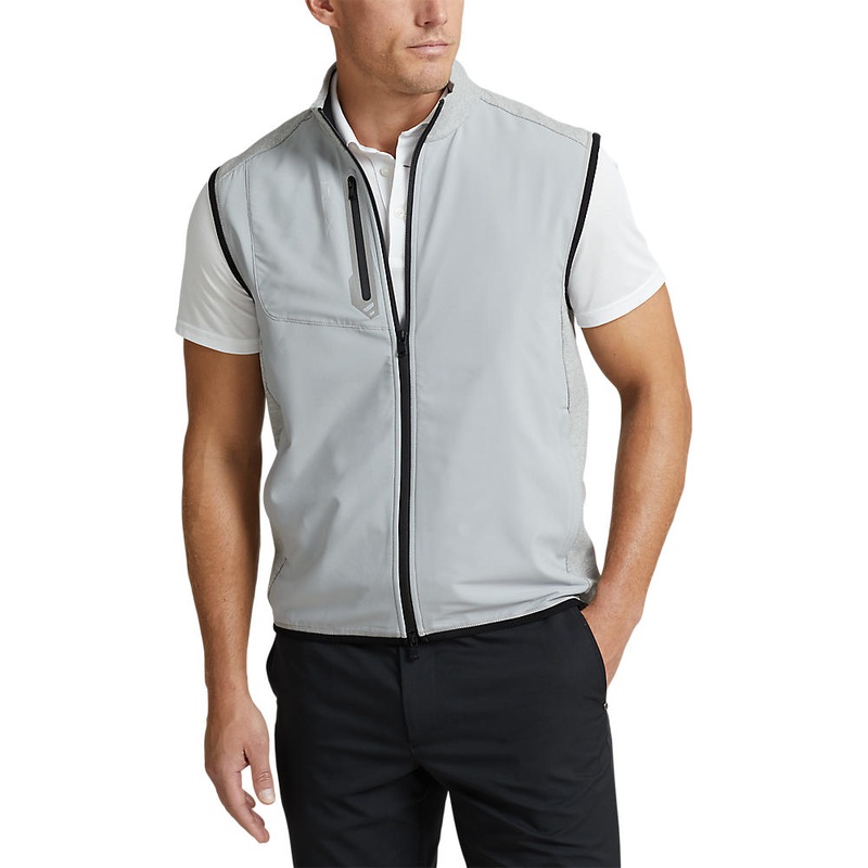 RLX Ralph Lauren Tech Terry Golf Vest – Steel Heather/Polo Black