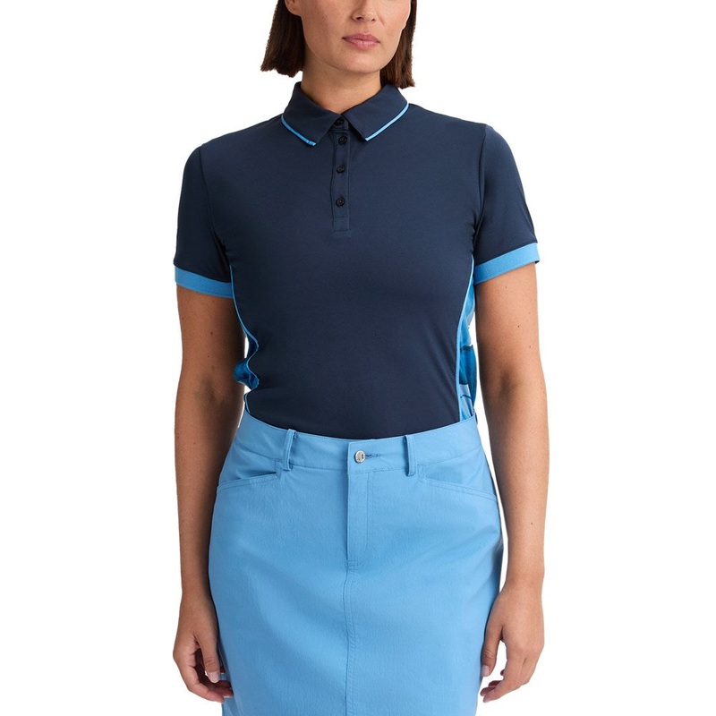 Rohnisch Women’s Ultra Viola UV Short Sleeve Golf Shirt – Navy