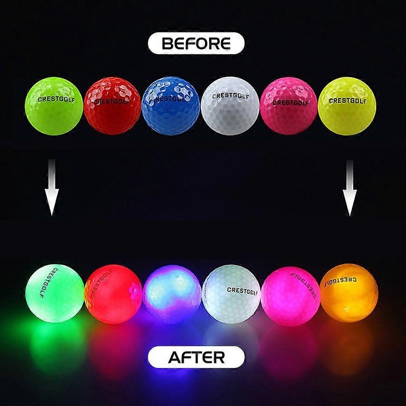 6pcs LED Glowing Golf Balls Night LED Golf Balls Luminous Golf Balls
