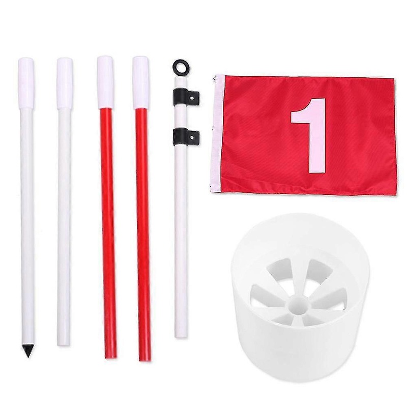 Backyard Golf Flag Stick Field Practice Flag Five-section Flagpole Combination