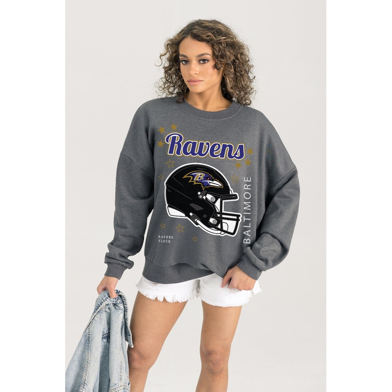 BALTIMORE RAVENS Ready To Rumble Fleece Crewneck Pullover