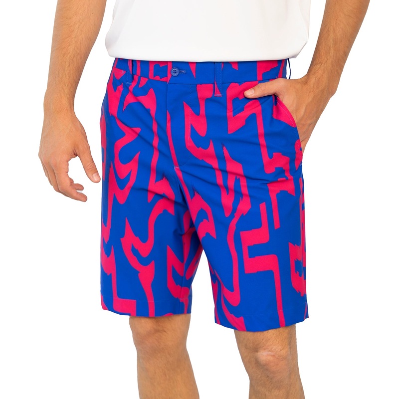 J.Lindeberg Eloy Print Golf Shorts – Glitch Bridge Club Blue