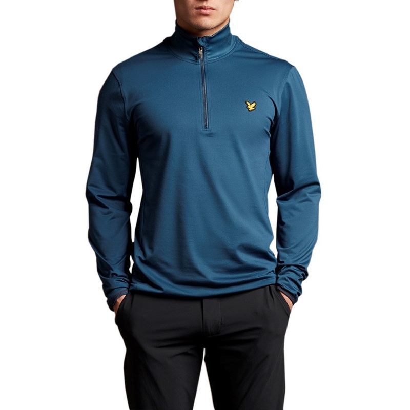 Lyle & Scott Tech 1/4 Zip Midlayer – Aegean Blue