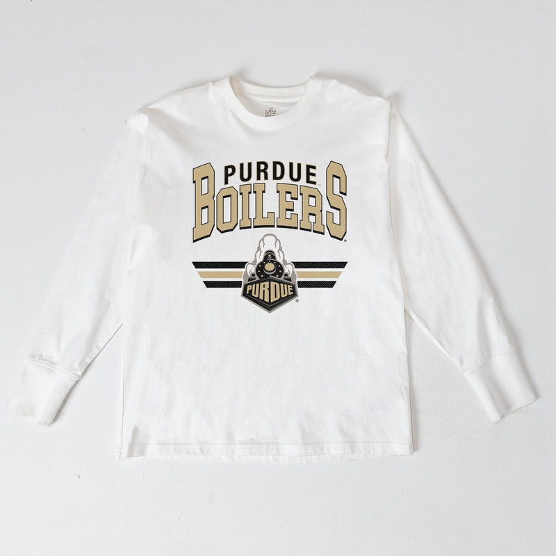 PURDUE BOILERMAKERS SWIFT STRIKE ESSENTIAL RELAXED FIT LONG SLEEVE TEE