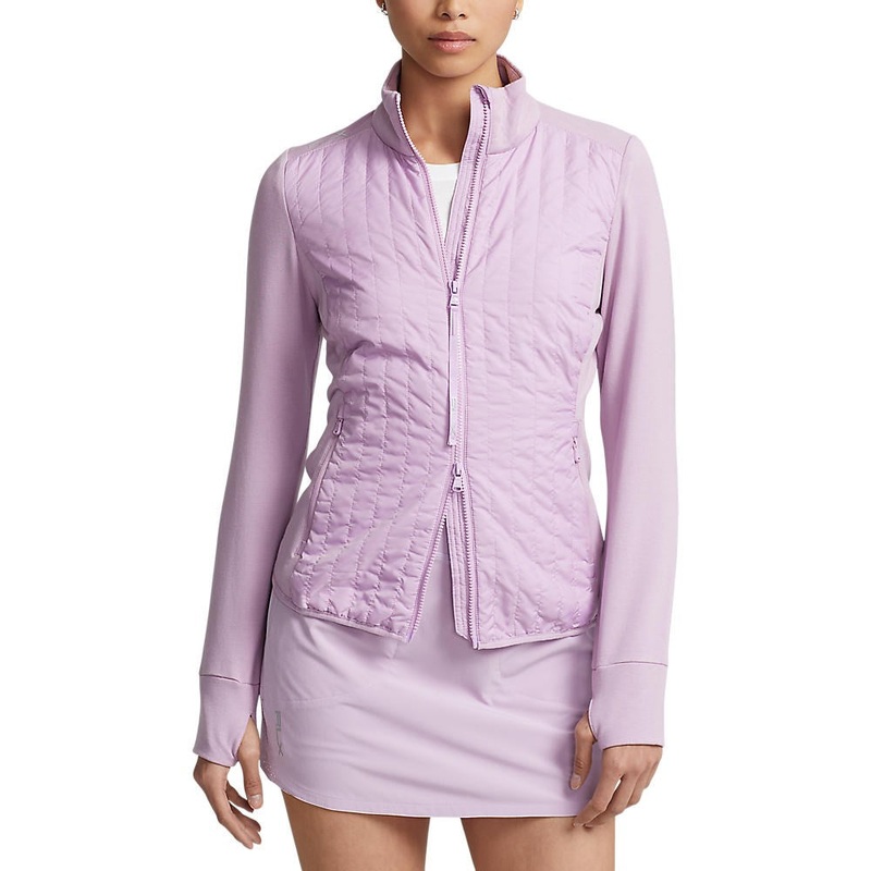 RLX Ralph Lauren Women’s Cool Wool Full Zip Jacket – Light Mauve