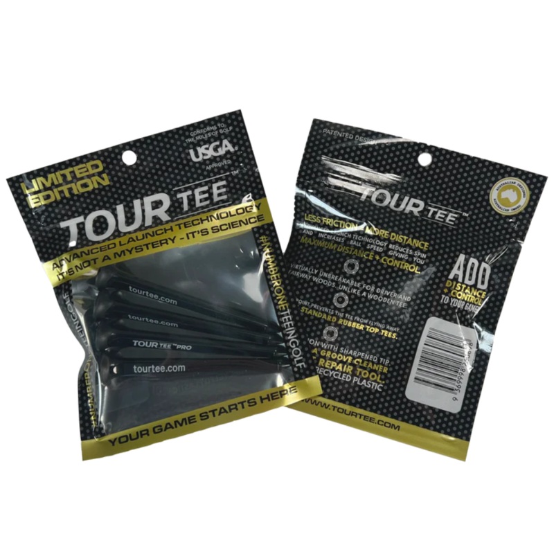 TourTee Black Pro 3 1/4 Limited Edition Golf Tees – 4 Pack