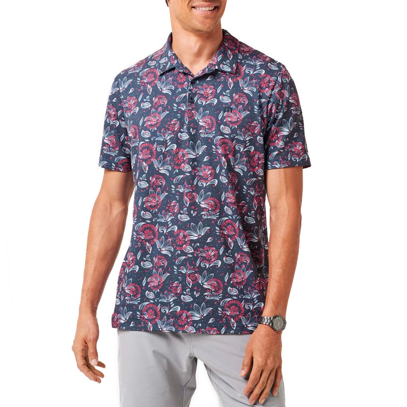 Travis Mathew Featherweight Flourish Polo Golf Shirt – Mood Indigo/Vintage Indigo