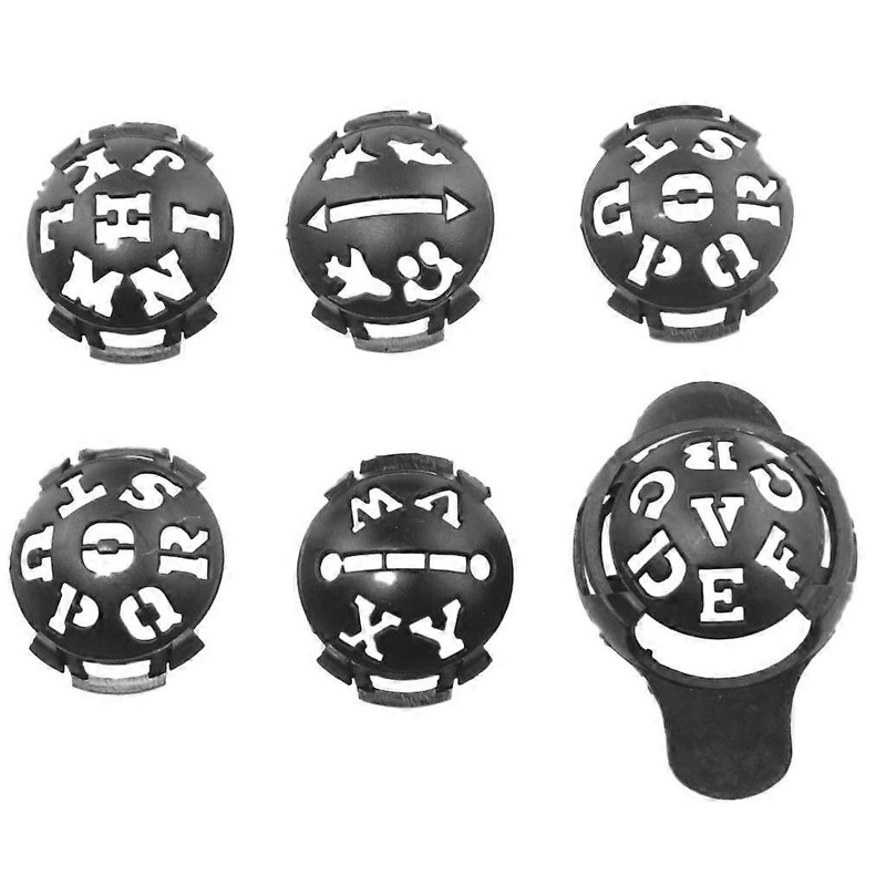 Golf Ball Marker Line Letters Drawing Tool Template Liner for Putt Alignment
