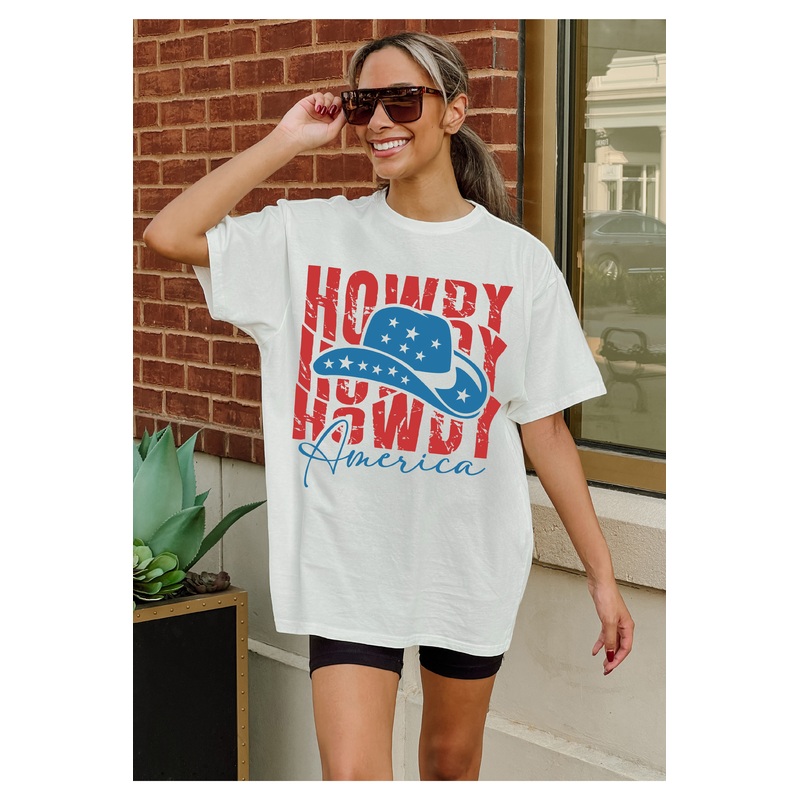 HOWDY AMERICA OVERSIZED VINTAGE WASH TEE
