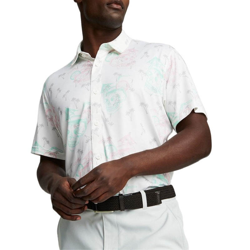 Puma Mattr Tropi-cool Golf Polo Shirt – Bright White/Minty Burst
