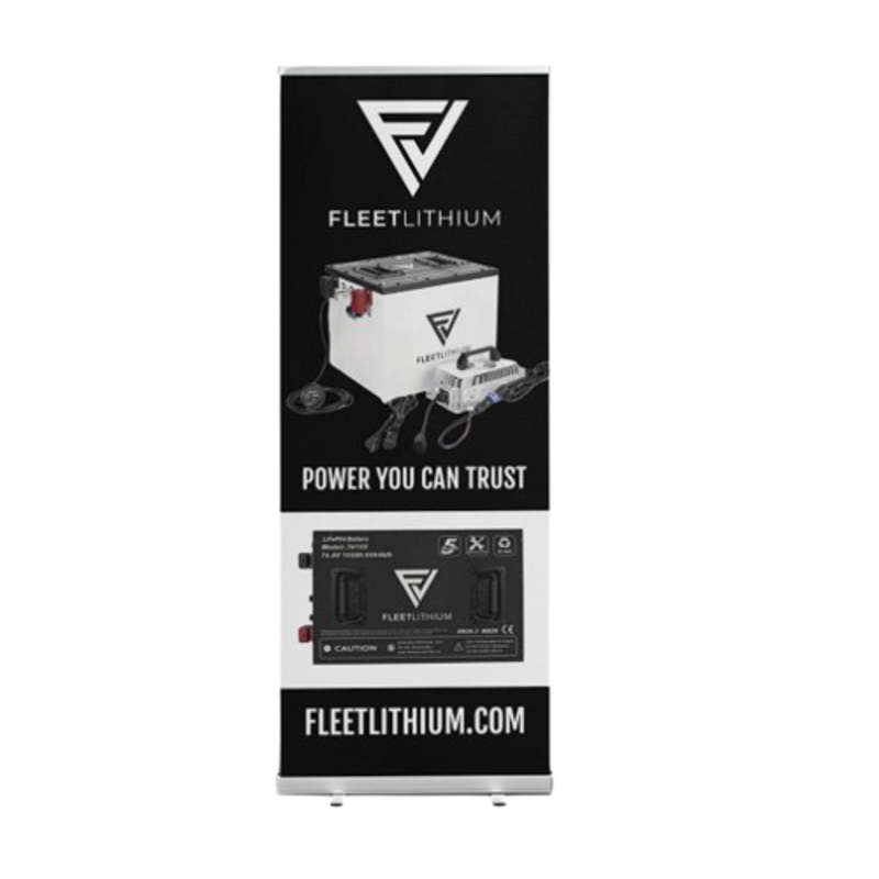 Fleet Lithium Retractable Pop-up Banner PN# FL-VP-PU-BANNER