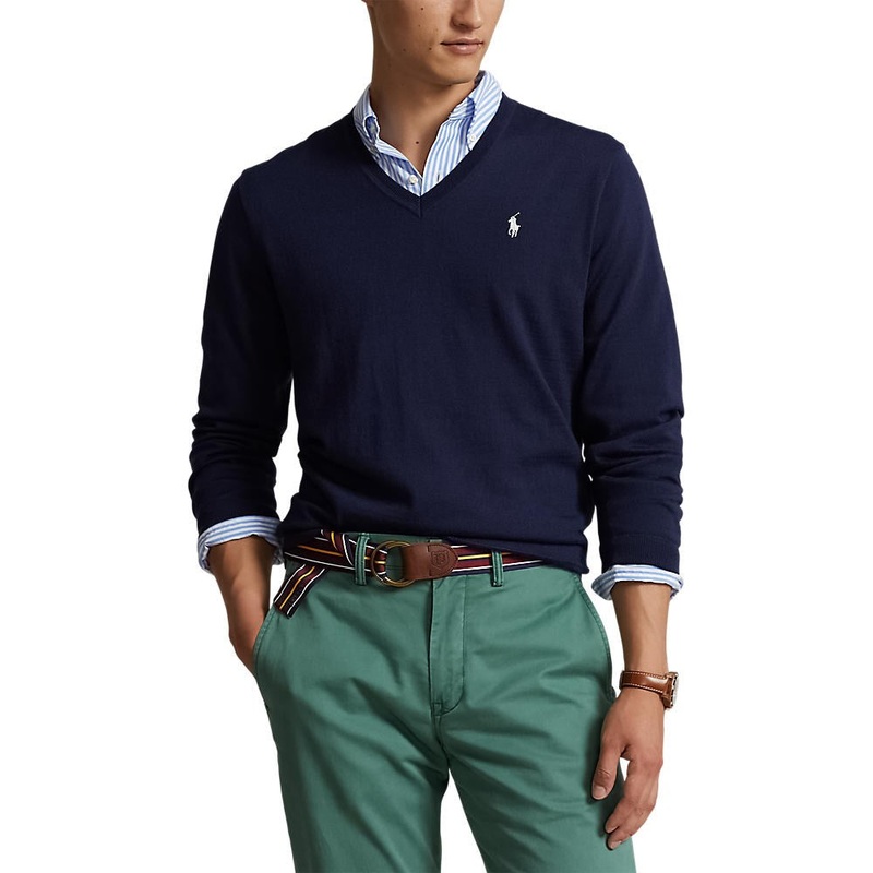 Polo Performance Ralph Lauren V Neck Knit – French Navy