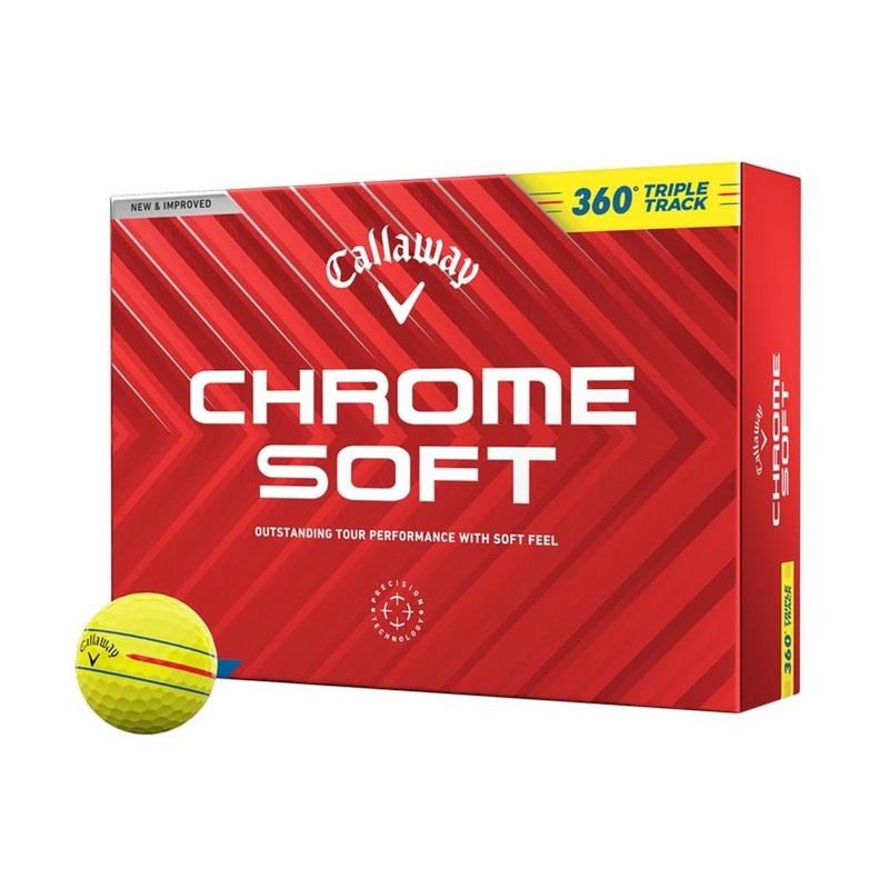 Callaway Chrome Soft 360 Triple Track Golf Balls – Yellow – 2024