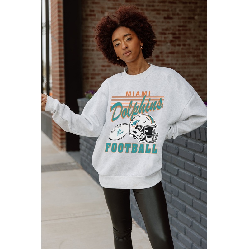 MIAMI DOLPHINS HOME TURF PREMIUM FLEECE CREWNECK PULLOVER