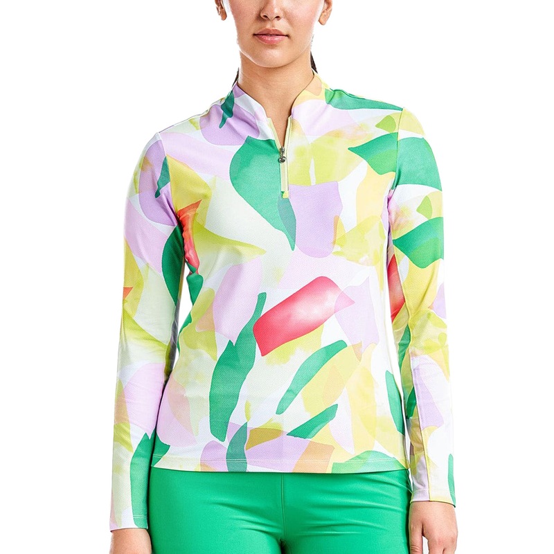 Nivo Women’s Lolita UV Long Sleeve Mock Neck Golf Shirt – Classic Green