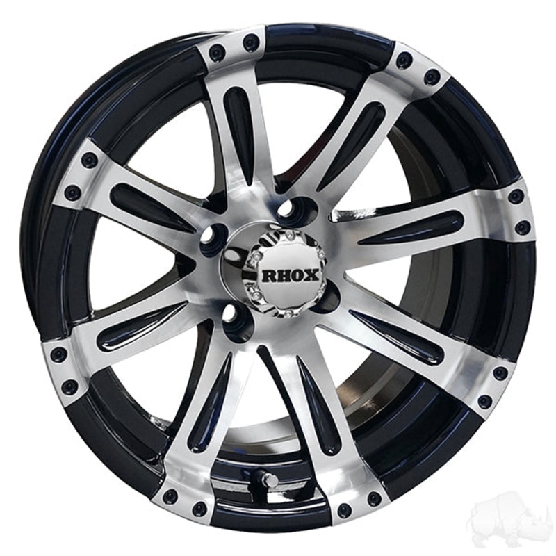 RHOX Vegas, Machined w/Black w/ Center Cap, 14×6 ET-0