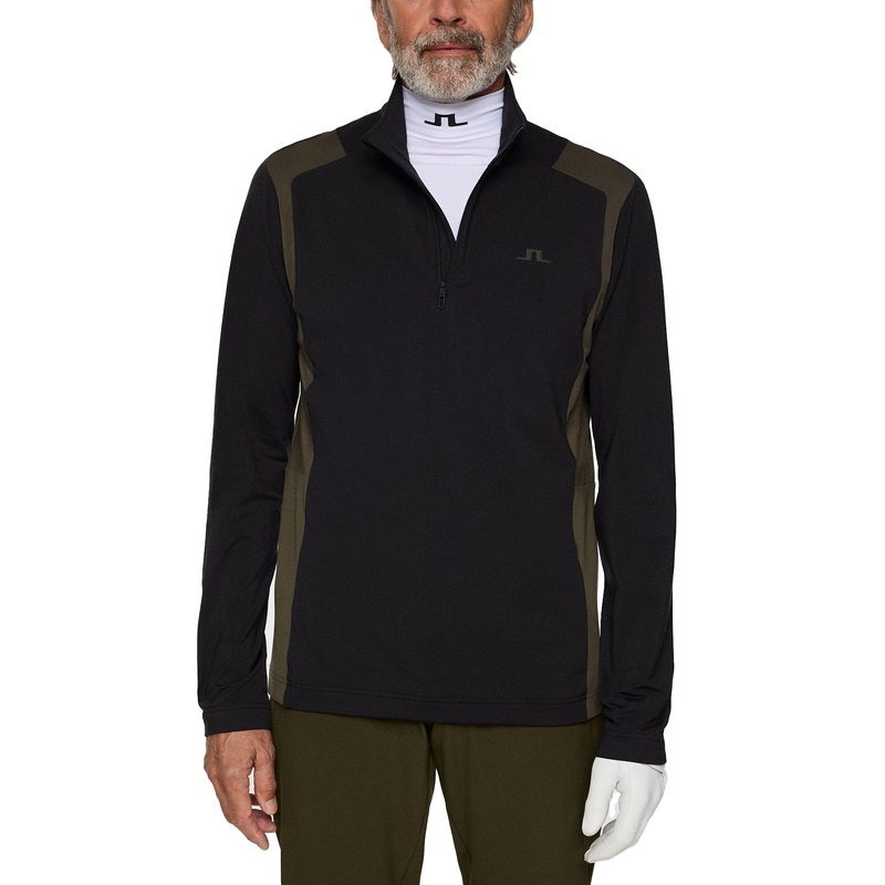 J.Lindeberg Lukas Quarter Zip Golf Mid-Layer – Black