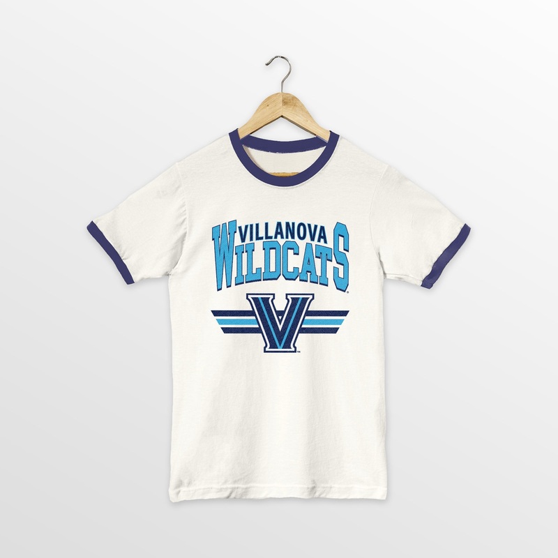 VILLANOVA WILDCATS SWIFT STRIKE VINTAGE RINGER TEE