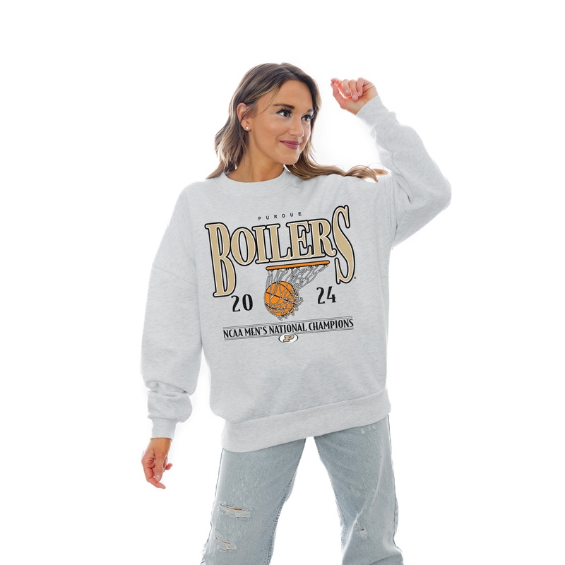 PURDUE BOILERMAKERS Bracket Battle Fleece Drop-Shoulder Pullover