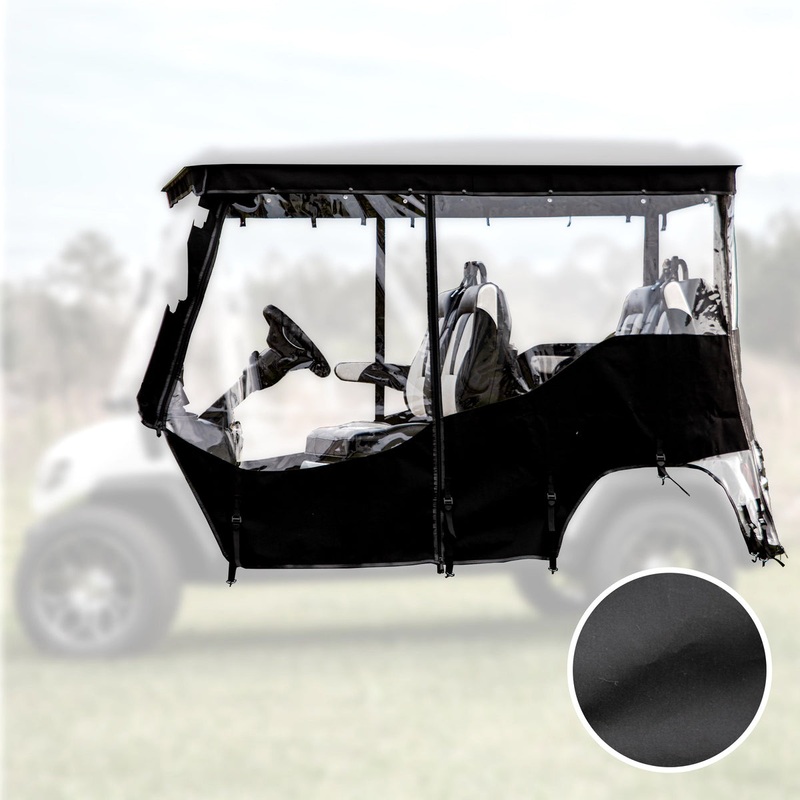 RedDot ICON i40 Black 4 Passenger with 1F1R Seats 3-Sided Track Style Enclosure & Valance (Years 2025-Up)