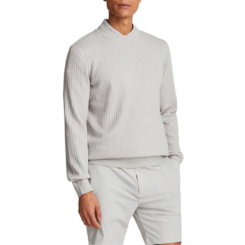 Lyle And Scott Golf Grid Crew Neck Jumper – Pebble