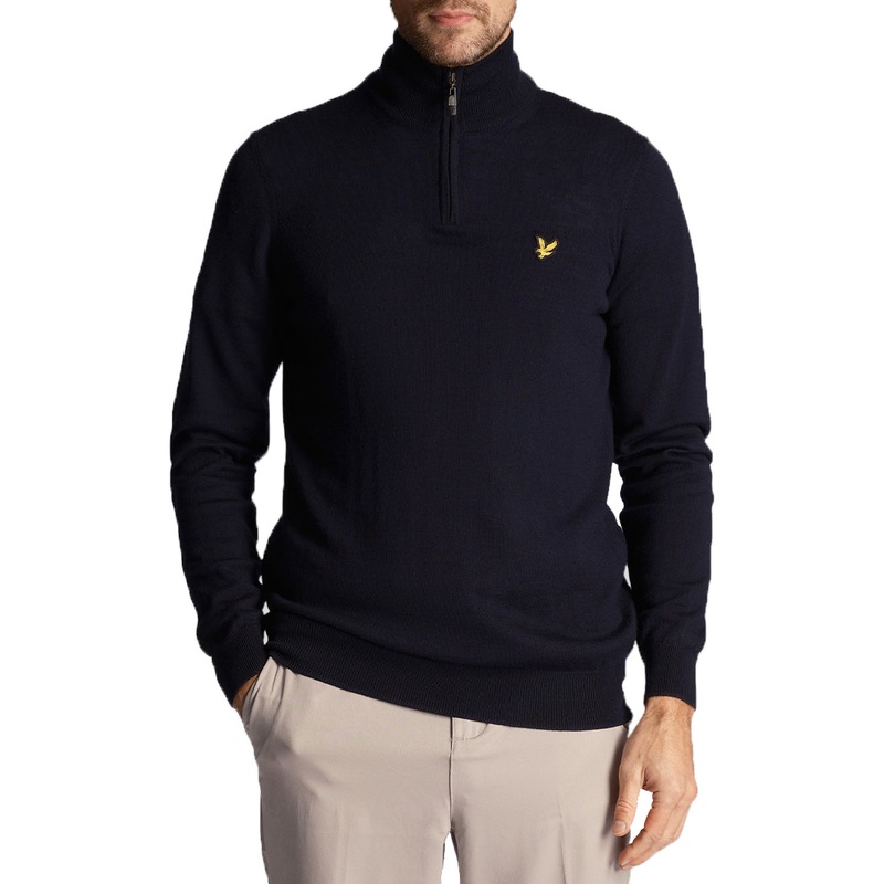 Lyle & Scott Core 1/4 Zip Merino Mix – Dark Navy