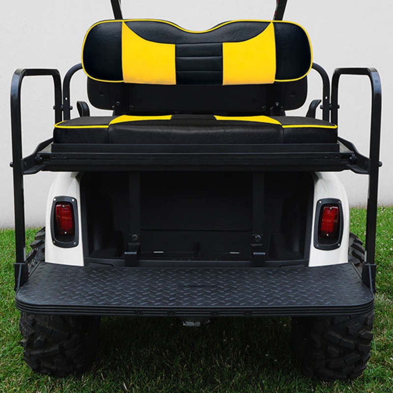RHOX Rhino Seat Kit, Rally Black/Yellow, E-Z-Go RXV 08+ PN# SEAT-461BY-R