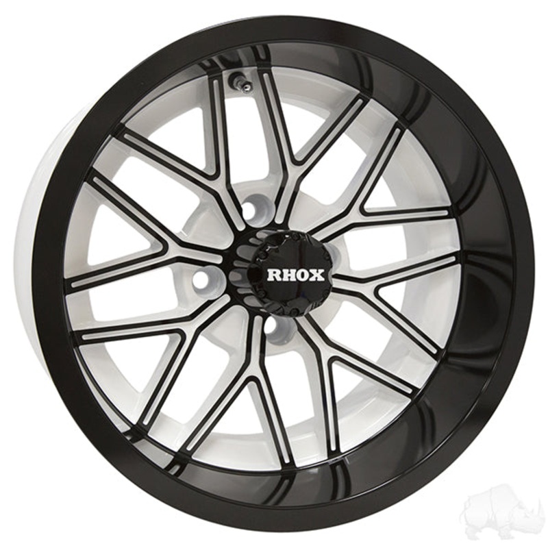 RHOX RX281, White with Gloss Black, 14×7 ET-25