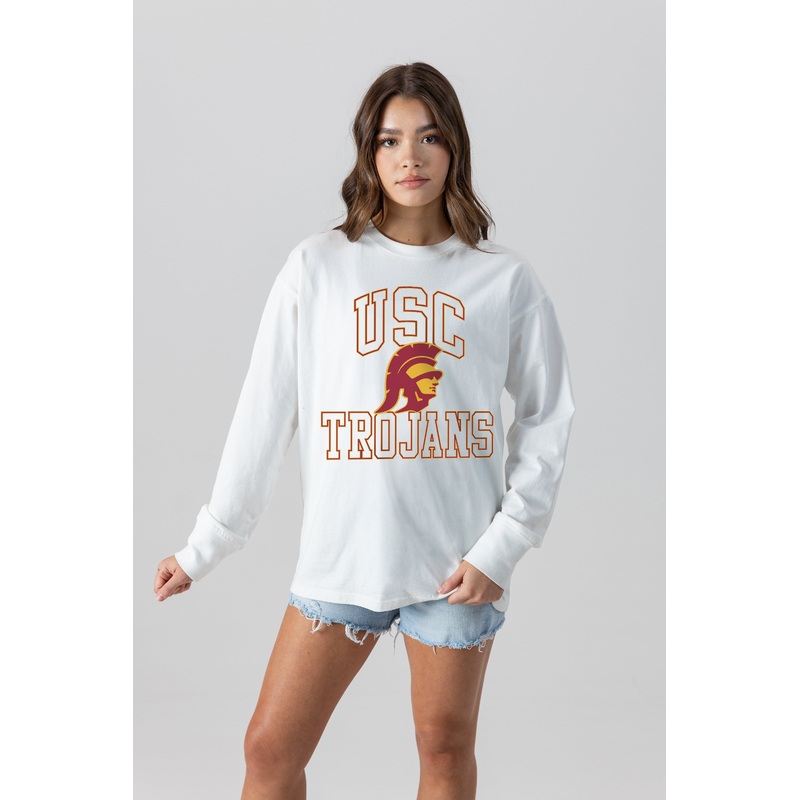 USC TROJANS Mind Games Oversized Long-Sleeve Tee