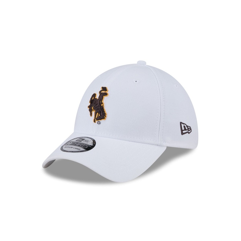 Wyoming Cowboys Optic White 39THIRTY Stretch Fit Hat
