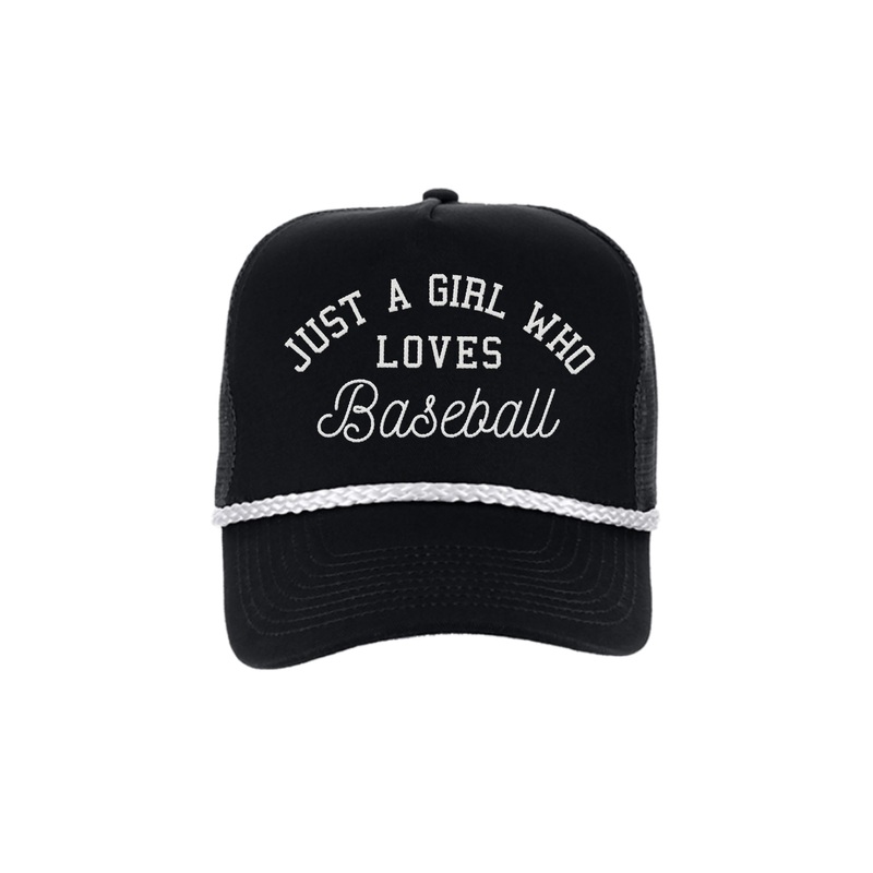 JUST A GIRL RETRO ROPE HAT IN BLACK