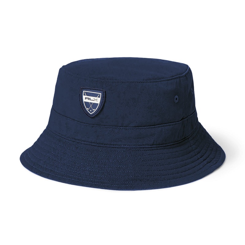 Ralph Lauren RLX logo Bucket Hat – Navy
